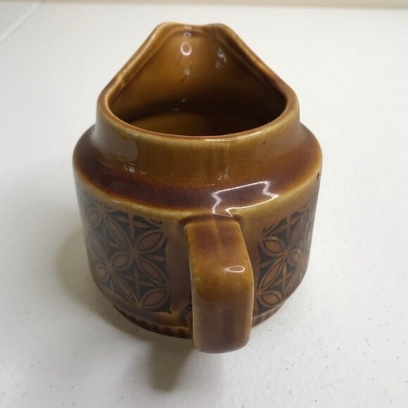 Vintage 1960s Royal Sealy Creamer Brown Pattern Made in Japan 5 X 3.5 Inches - Picture 3 of 11